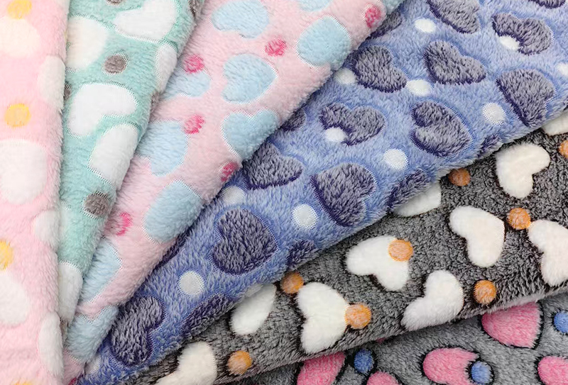 230gsm 160cm Flannel dhá thaobh 3D clóite fabraic plush